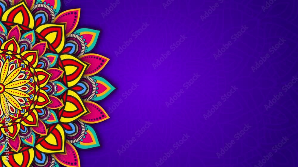 Simple luxury ornamental background with mandala looping animation for video background Simple luxury ornamental background with mandala looping animation for video background