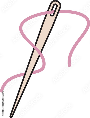 Needle with thread