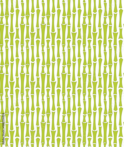 Vector illustration of bamboo on white background, Seamless border, Pattern, Plant, Nature, Ribbon, Vector design