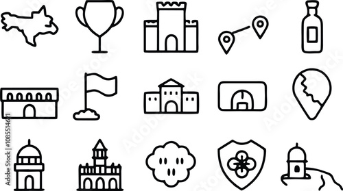 set of icons for restaurant
