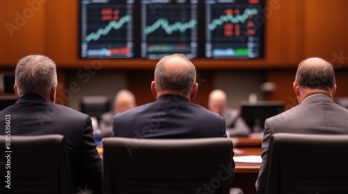 Wallpaper Mural Team of Economists in a Professional Meeting Torontodigital.ca