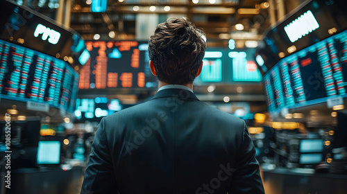 Market analysis in financial sector trading floor professional insight urban environment strategic perspective economic concepts