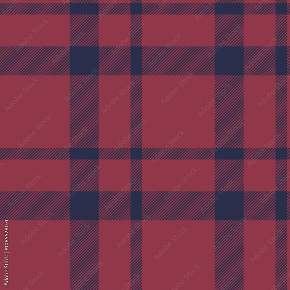 Neat plaid seamless background, checked pattern tartan texture. Doodle check vector textile fabric in red and dark colors. Neat plaid seamless background, checked pattern tartan texture. Doodle check vector textile fabric in red and dark colors.