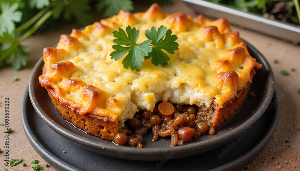 Traditional shepherd’s pie with creamy potato topping Traditional shepherd’s pie with creamy potato topping