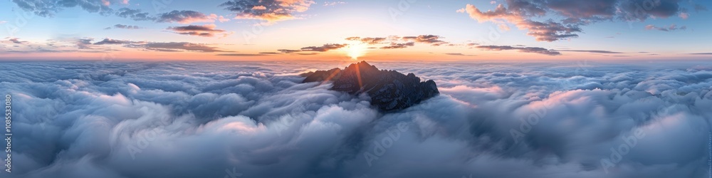 Obraz premium Sunrise Above the Clouds