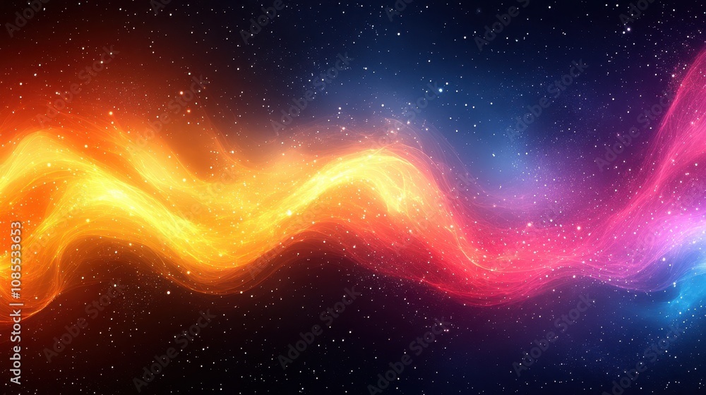 Vibrant Cosmic Light Wave Vibrant Cosmic Light Wave