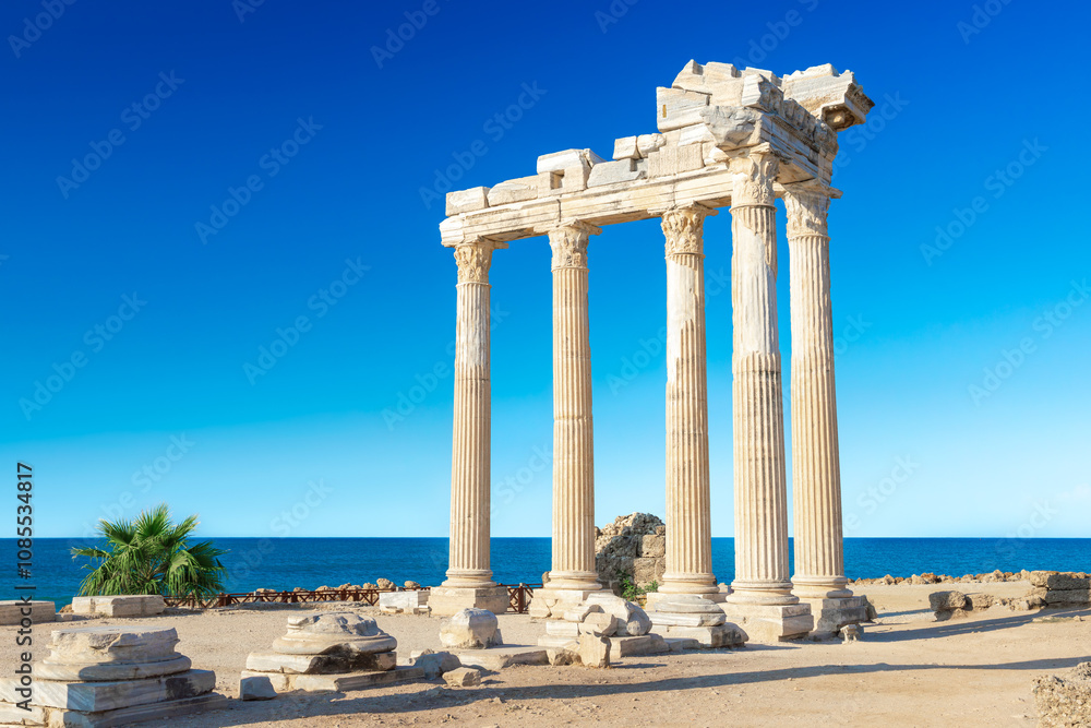 Ruins of the Temple of Apollo, Side, Antalya Province, Turkey
