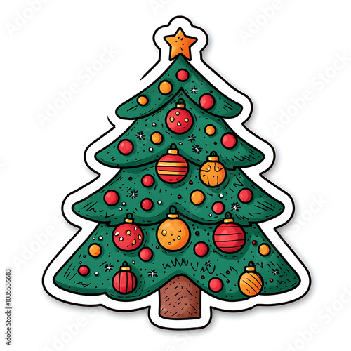 Wallpaper Mural Christmas tree cookie sticker Torontodigital.ca