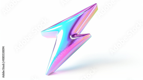 Free Download lightning bolt icon with neon glow - GFXLoad