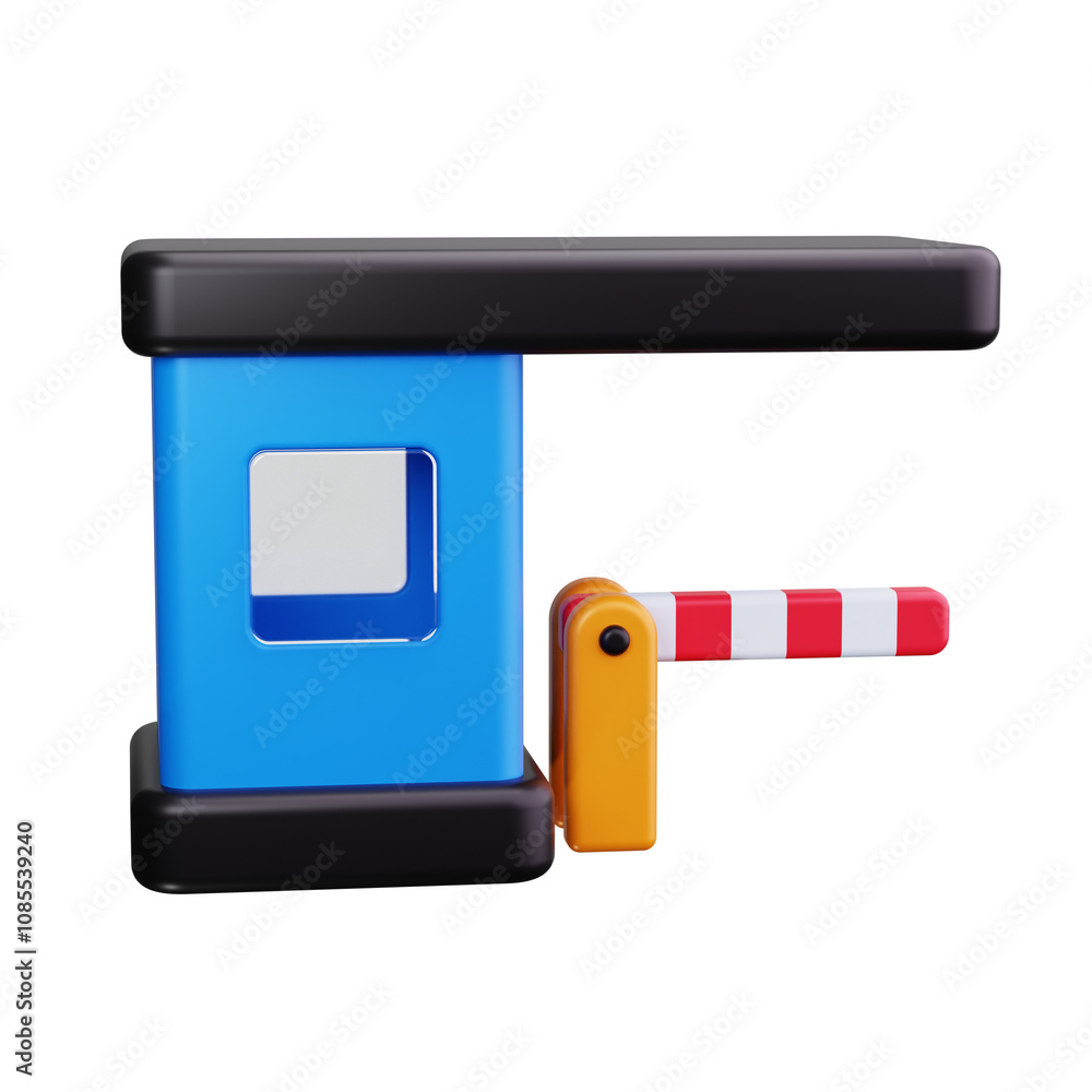 border control 3d Render Icons border control 3d Render Icons