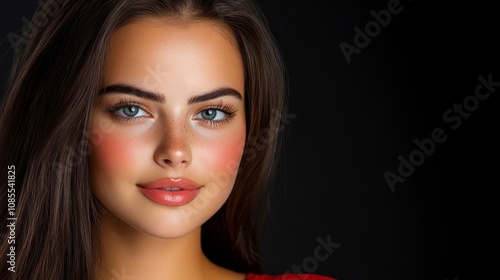 Elegant Half Body Portrait of a Young Woman