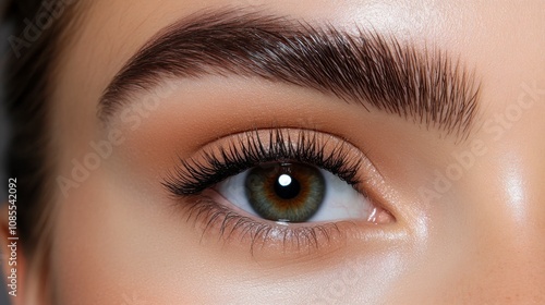 Close-up of Flawless Silky Skin and Eye Detail