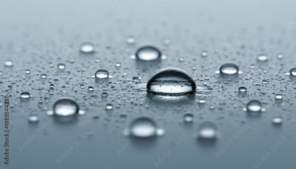 macro shot of water droplets on smooth glass surface macro shot of water droplets on smooth glass surface