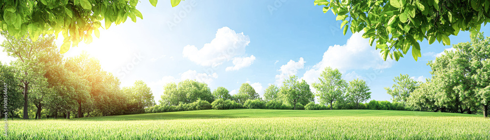 Obraz premium Explore the Breathtaking Beauty of Nature with Lush Green Landscapes and Clear Blue Skies