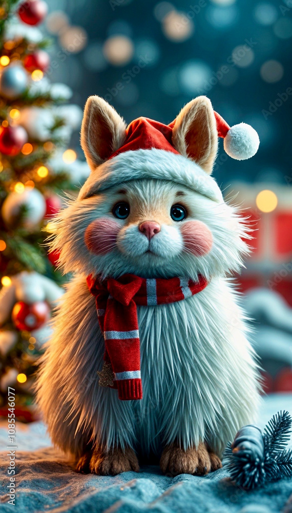 cute pet and christmas tree cute pet and christmas tree