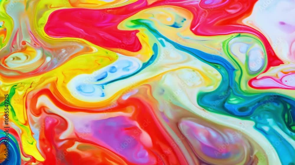 Vibrant swirling colorful abstract paint flow in motion Vibrant swirling colorful abstract paint flow in motion