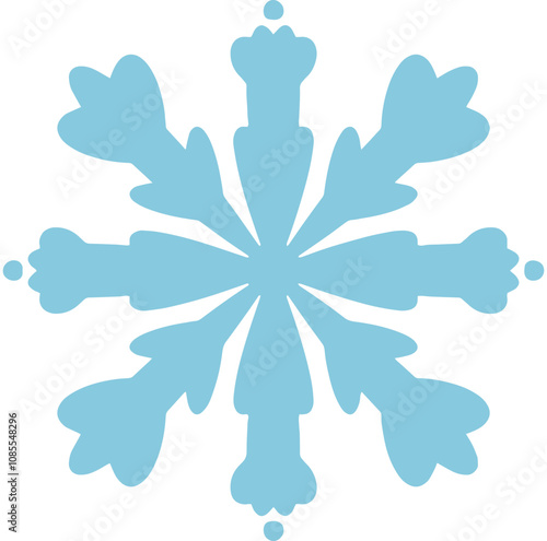 stylized blue snowflake by raisadsign