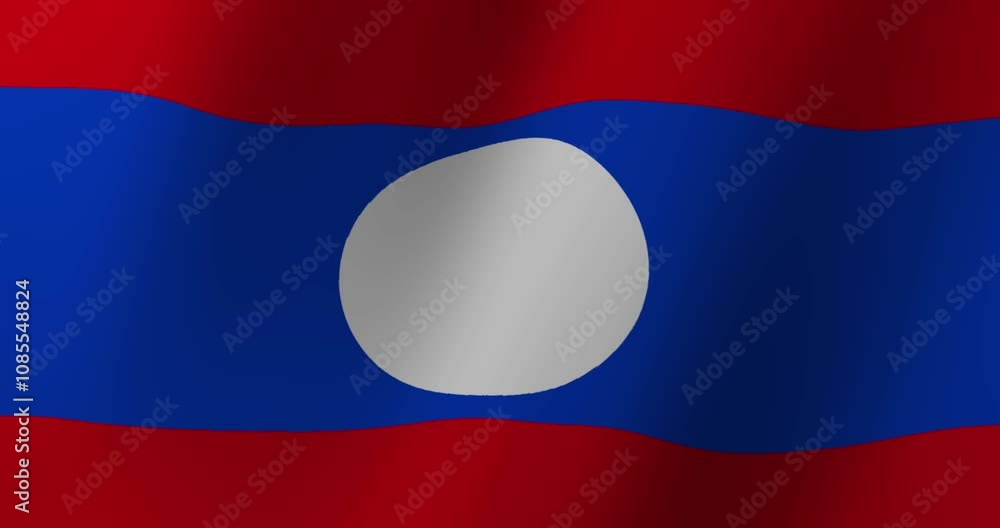 Laos National Flag, Detailed and Vibrant Image Laos National Flag, Detailed and Vibrant Image