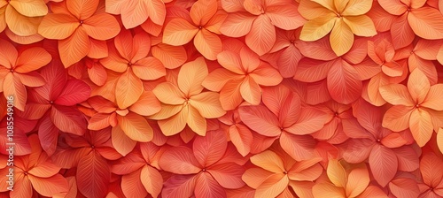 Watercolor Floral Arts, famous arts inspired. A vibrant close-up of orange flowers displaying a rich blend of shades, perfect for nature-themed designs or backgrounds.