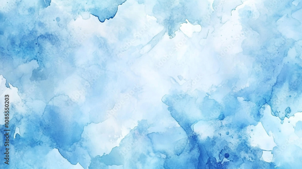 Fototapeta premium Soft blue watercolor texture perfect for backgrounds or artistic projects at any time