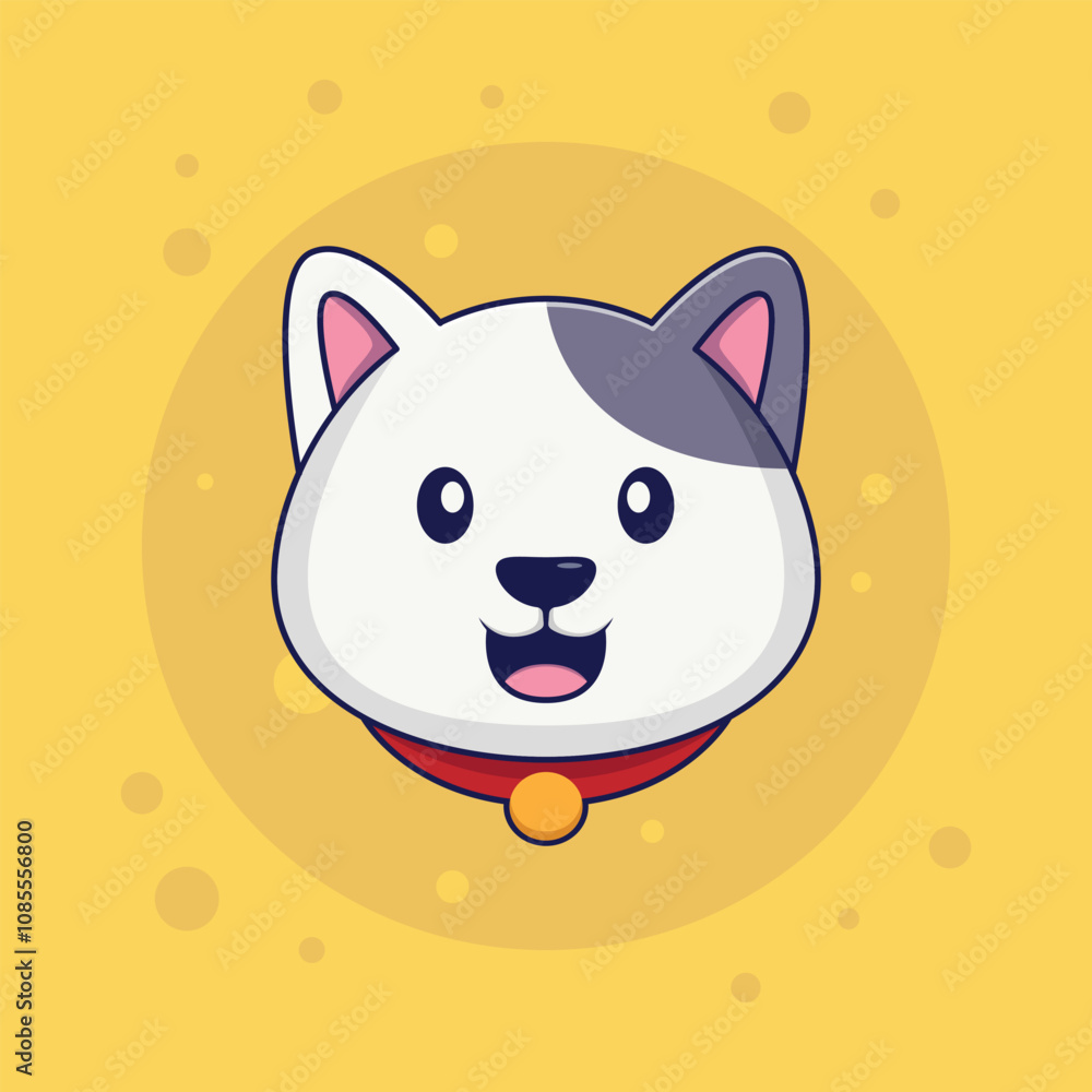 Cute Happy Cat Emoji Cartoon Vector Icon Ilustration. Animal Cute Icon Concept Isolated Premium Vector. Flat Cartoon Style Cute Happy Cat Emoji Cartoon Vector Icon Ilustration. Animal Cute Icon Concept Isolated Premium Vector. Flat Cartoon Style