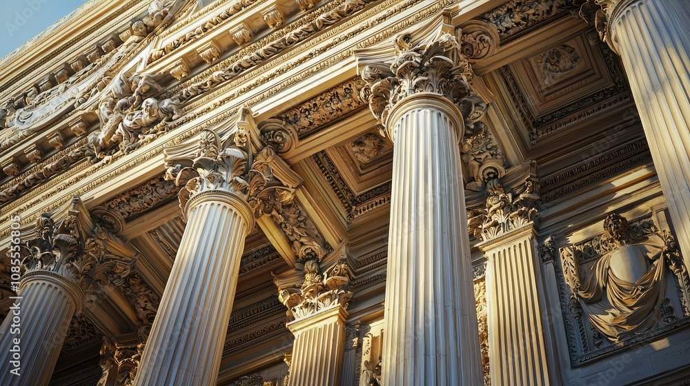 Ornate Neoclassical Theater with Grand Columns Ornate Neoclassical Theater with Grand Columns