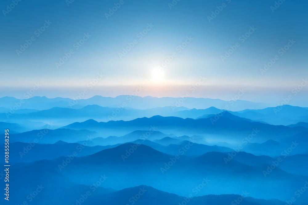 Fototapeta premium mountain by sunrise dawn