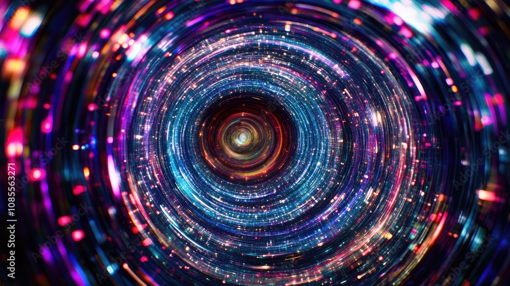 Abstract Spiral Motion with Colorful Light Trails in a Vibrant Swirling Pattern Representing Energy, Movement, and Cosmic Vortex in a Futuristic Digital Style Abstract Spiral Motion with Colorful Light Trails in a Vibrant Swirling Pattern Representing Energy, Movement, and Cosmic Vortex in a Futuristic Digital Style