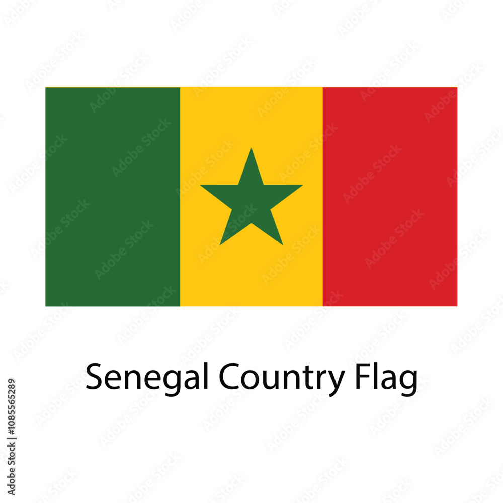 Senegal Country flag hand drawing illustration vector based drawing Senegal Country flag hand drawing illustration vector based drawing