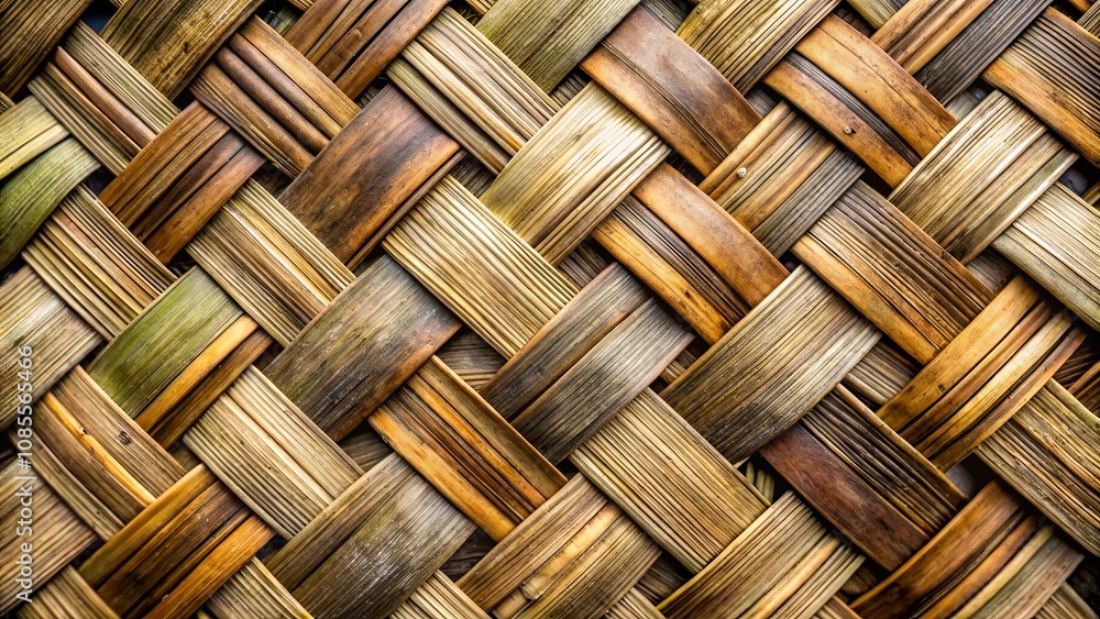 A Close-Up View of Interwoven Natural Material in a Crosshatched Pattern Displaying a Rustic and Organic Texture A Close-Up View of Interwoven Natural Material in a Crosshatched Pattern Displaying a Rustic and Organic Texture