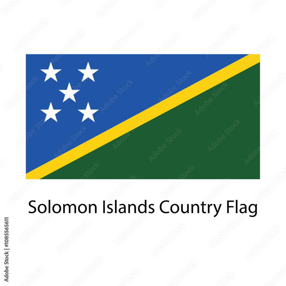 Solomon Islands Country Flag Flag hand drawing illustration vector based drawing Solomon Islands Country Flag Flag hand drawing illustration vector based drawing