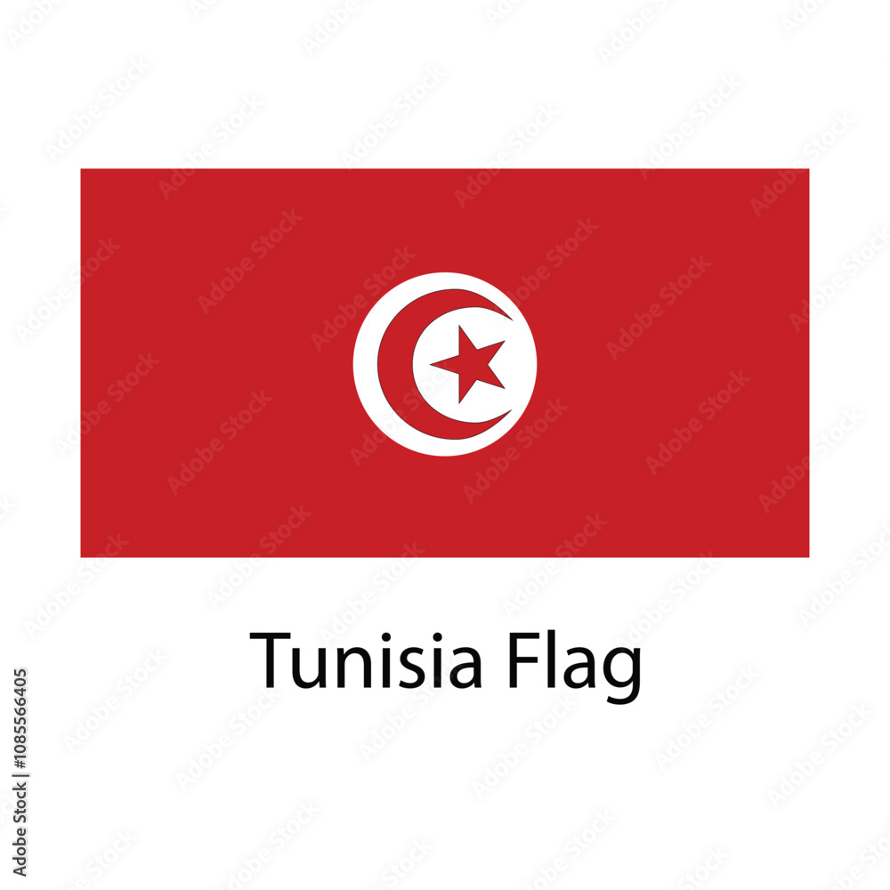 Obraz premium Tunisia Flag hand drawing illustration vector based drawing