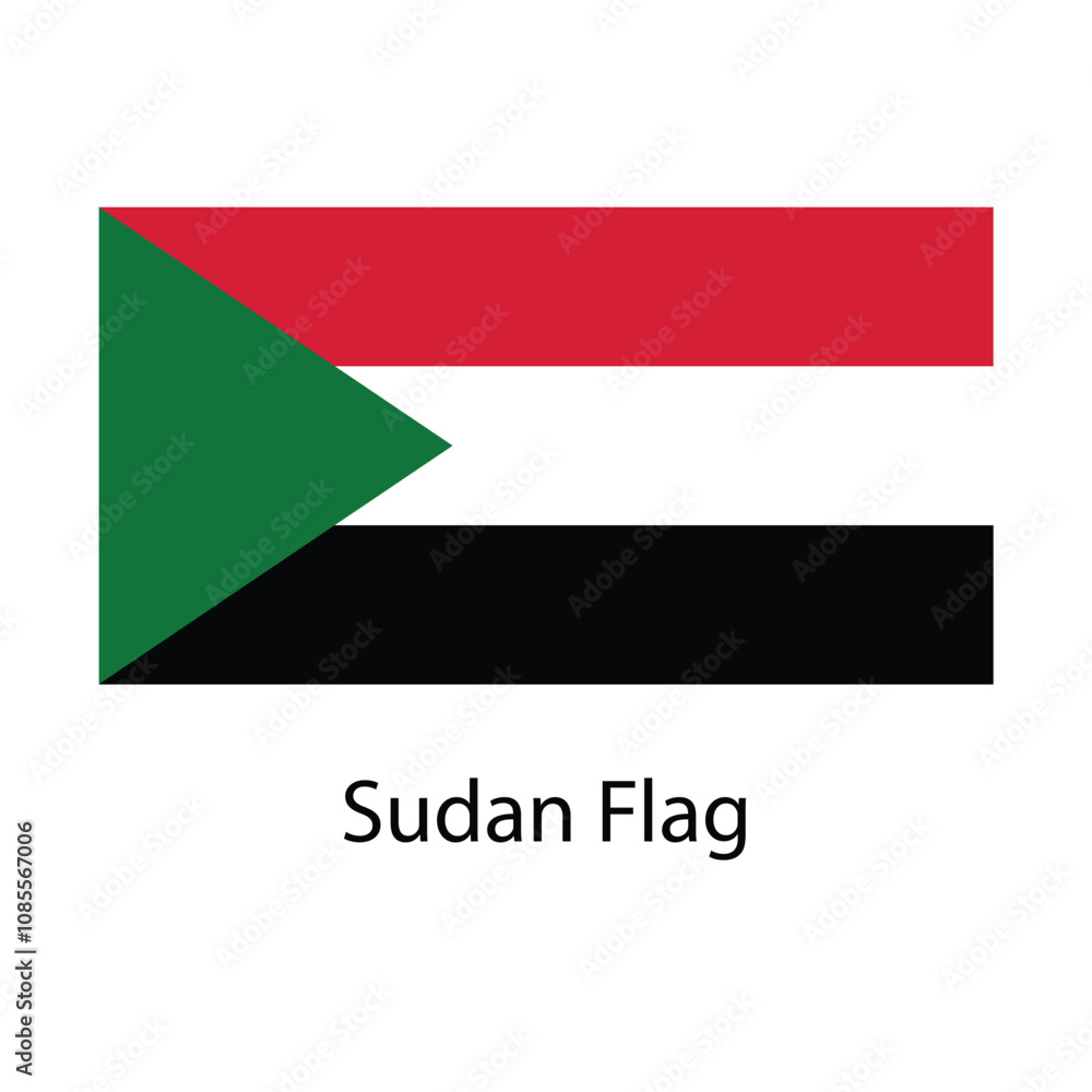Sudan Flag hand drawing illustration vector based drawing Sudan Flag hand drawing illustration vector based drawing