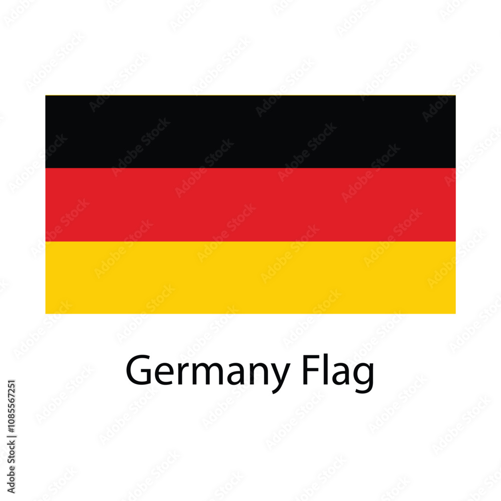 Naklejka premium Germany Flag hand drawing illustration vector based drawing