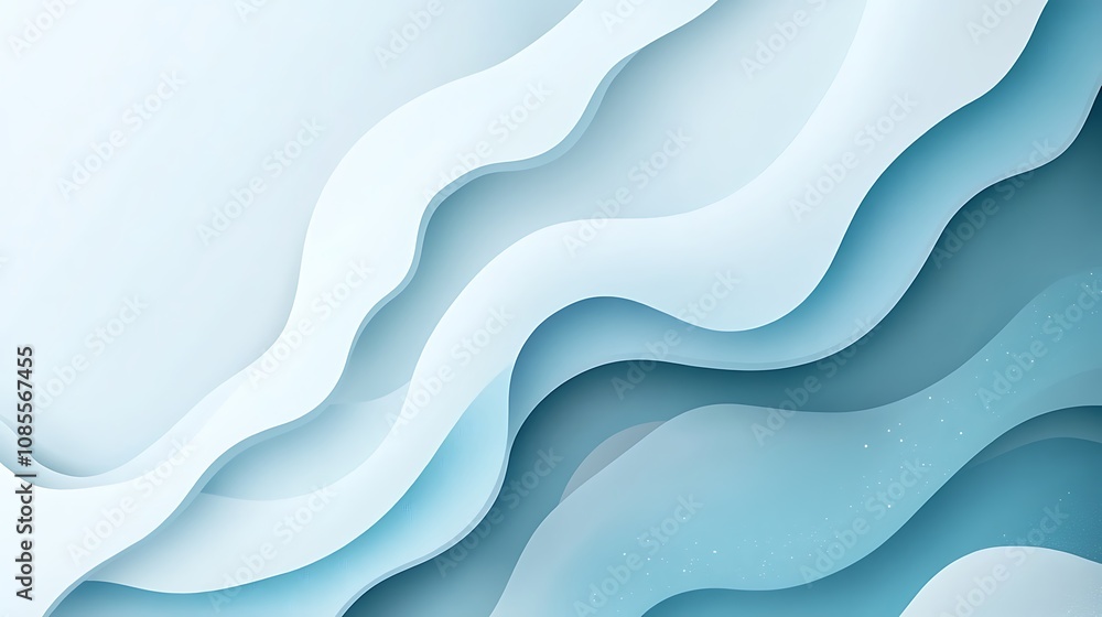 Obraz premium Abstract background with light blue and white geometric wave