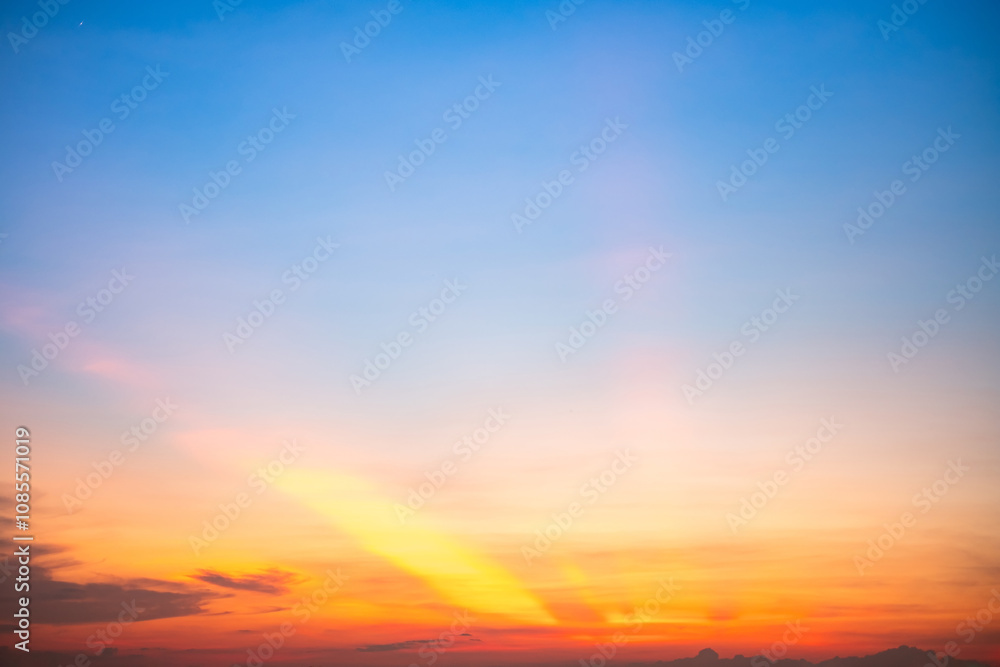 Beautiful , luxury soft gradient orange gold clouds and sunlight on the blue sky perfect for the background, take in everning,Twilight, Large size, high definition landscape photo Beautiful , luxury soft gradient orange gold clouds and sunlight on the blue sky perfect for the background, take in everning,Twilight, Large size, high definition landscape photo