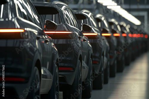 Wallpaper Mural Schnelle Produktionslinie moderner SUVs in Autofabrik

 Torontodigital.ca