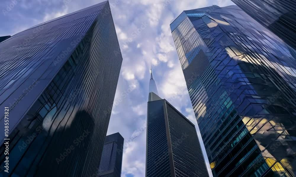 abstract background of blurred skyscrapers at night business and technology concept abstract background of blurred skyscrapers at night business and technology concept