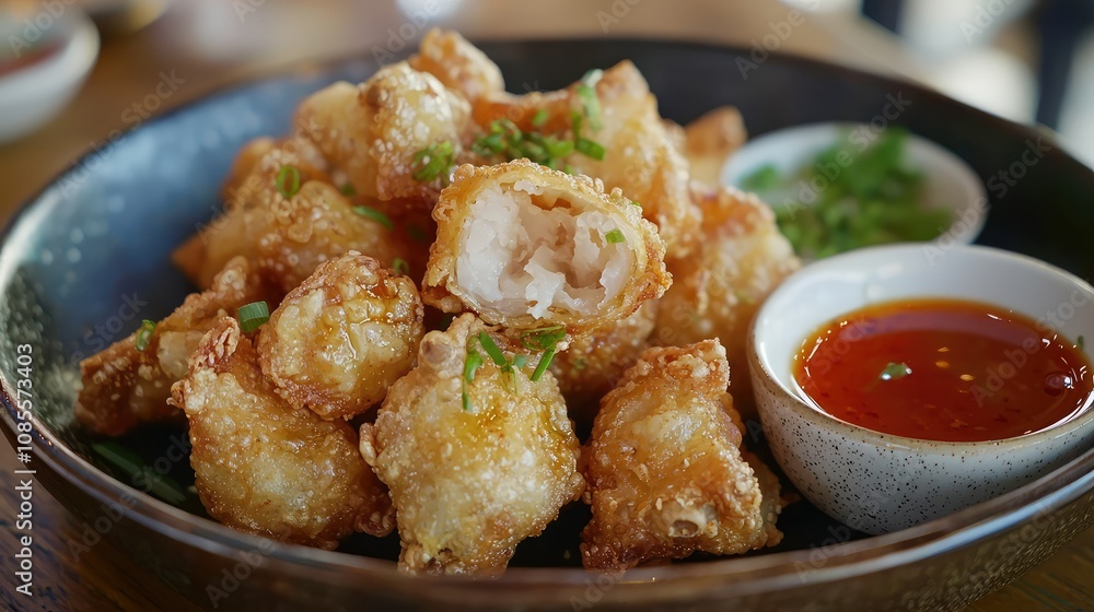 Deep Fried Crab Rangoon with Sweet Sauce Deep Fried Crab Rangoon with Sweet Sauce