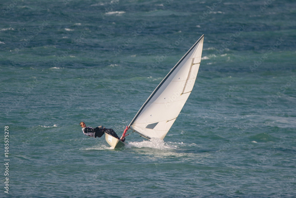 great view of sailing boats at a sea regatta