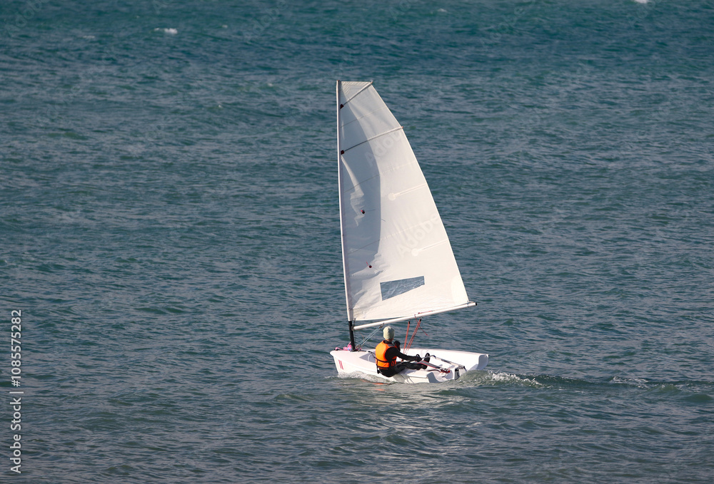 great view of sailing boats at a sea regatta