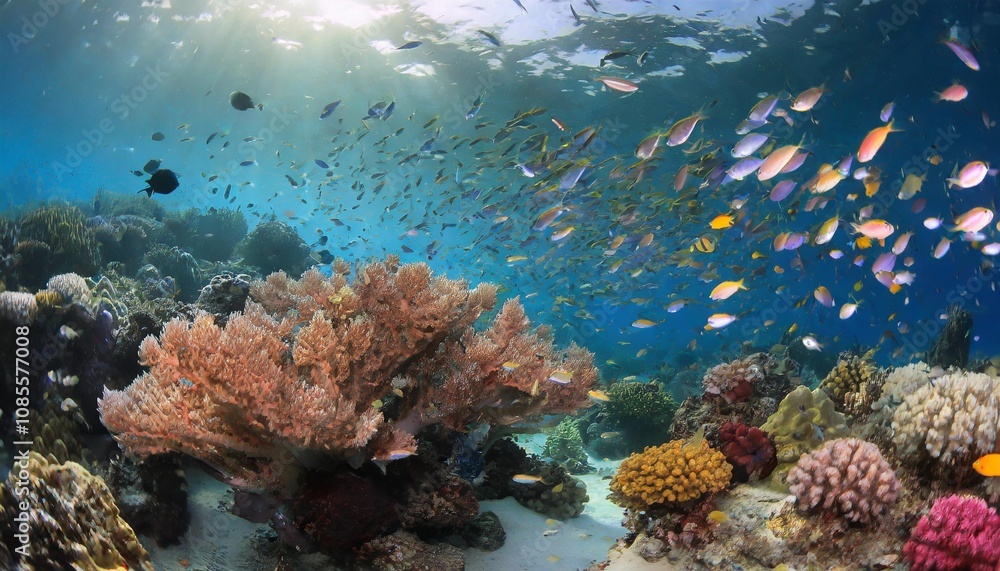 Fototapeta premium coral reef with fish