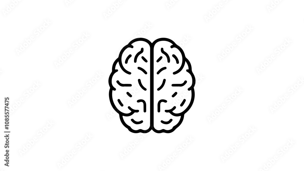brain outline vector shape illustration brain outline vector shape illustration