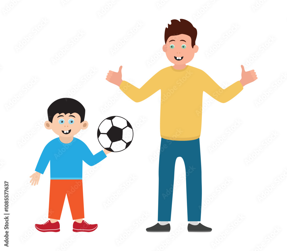 kid and teenager play with soccer ball icon kid and teenager play with soccer ball icon