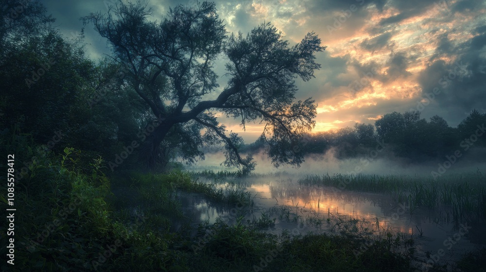 Scenic Nature Landscape with Dramatic Sky Scenic Nature Landscape with Dramatic Sky