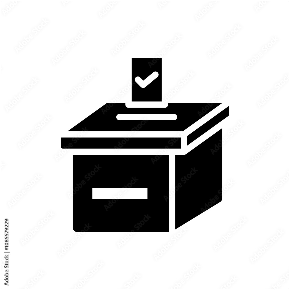 Ballot Box icon. Vector illustration for Election Day, Voting Process and Democracy Theme. Isolated on white background. Ballot Box icon. Vector illustration for Election Day, Voting Process and Democracy Theme. Isolated on white background.