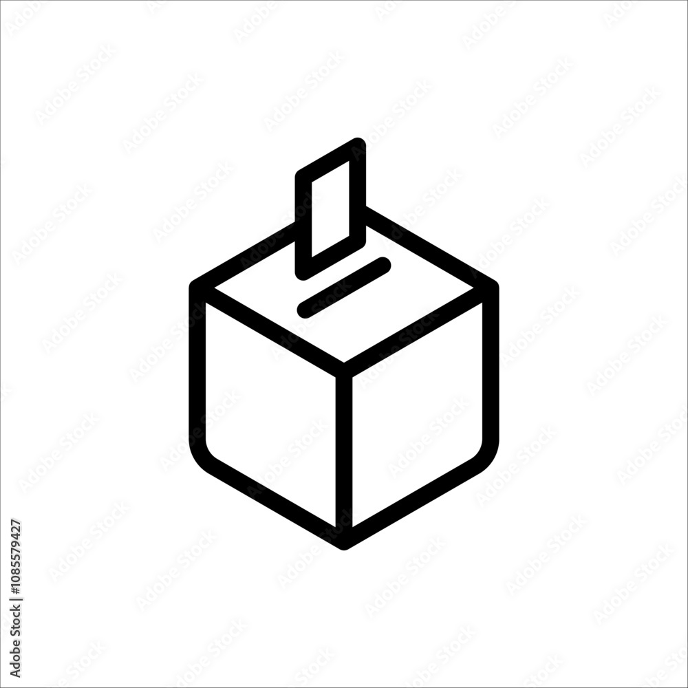 Ballot Box icon. Vector illustration for Election Day, Voting Process and Democracy Theme. Isolated on white background. Ballot Box icon. Vector illustration for Election Day, Voting Process and Democracy Theme. Isolated on white background.