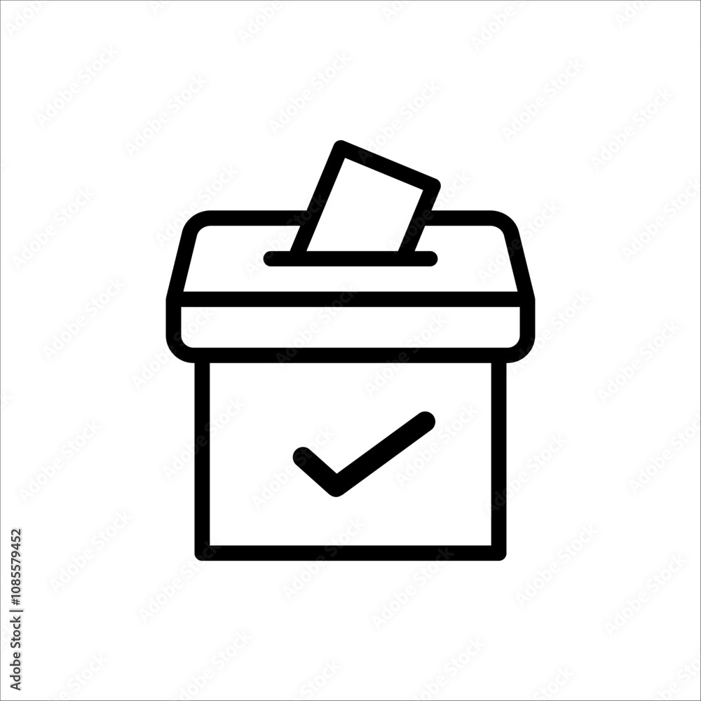 Ballot Box icon. Vector illustration for Election Day, Voting Process and Democracy Theme. Isolated on white background. Ballot Box icon. Vector illustration for Election Day, Voting Process and Democracy Theme. Isolated on white background.