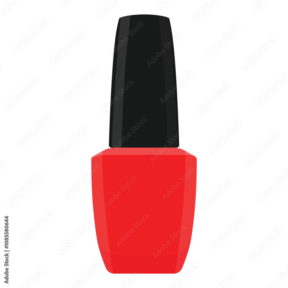 Red nail polish isolated on white background Red nail polish isolated on white background
