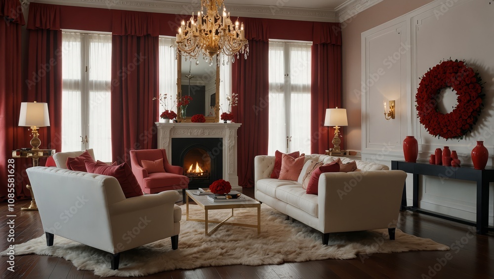 Fototapeta premium Valentine's Day interior